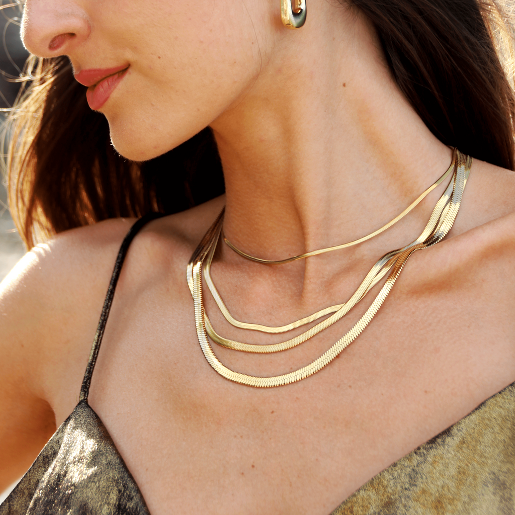 Collana Snake piatta