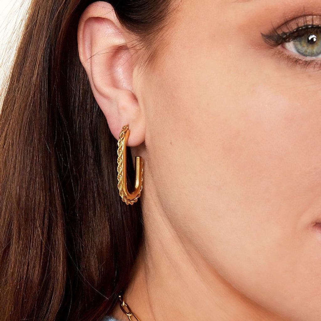 Braid Oval Earrings