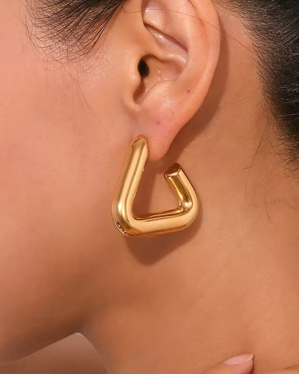 Chubby Triangle Earrings