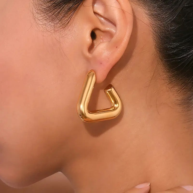 Chubby Triangle Earrings