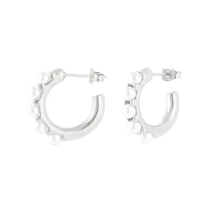 Circle Pearl Earrings