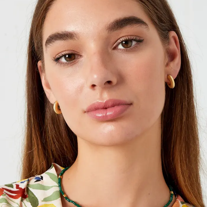 Chubby Small Zircon Earrings