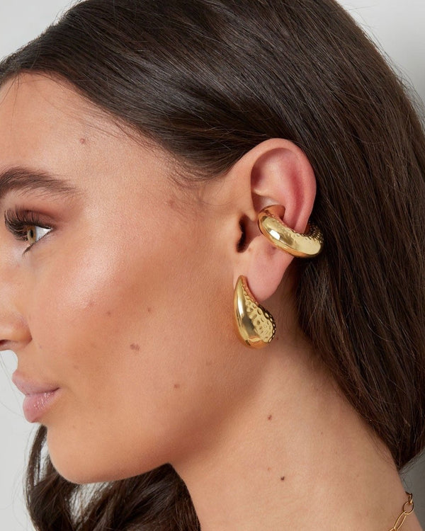Hammered Chunky Ear Cuff