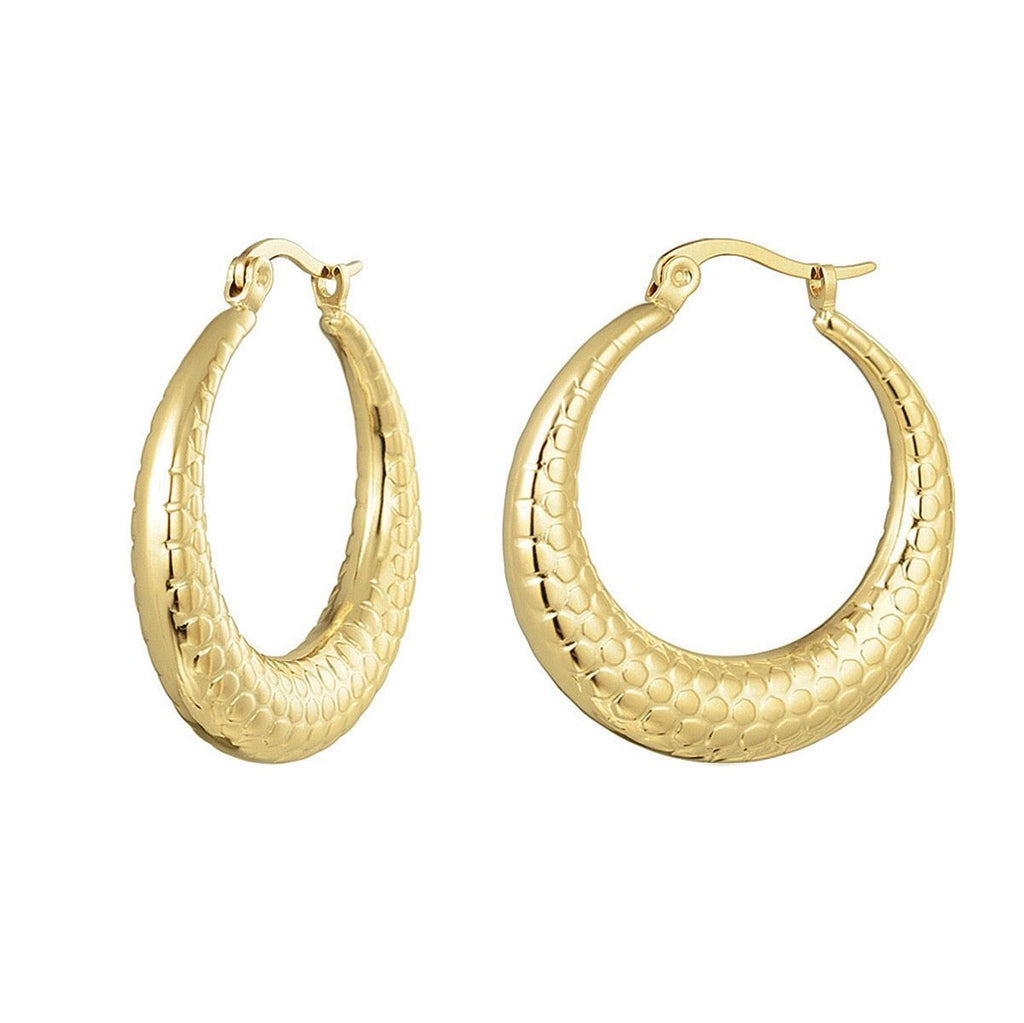 Python Circle Earrings