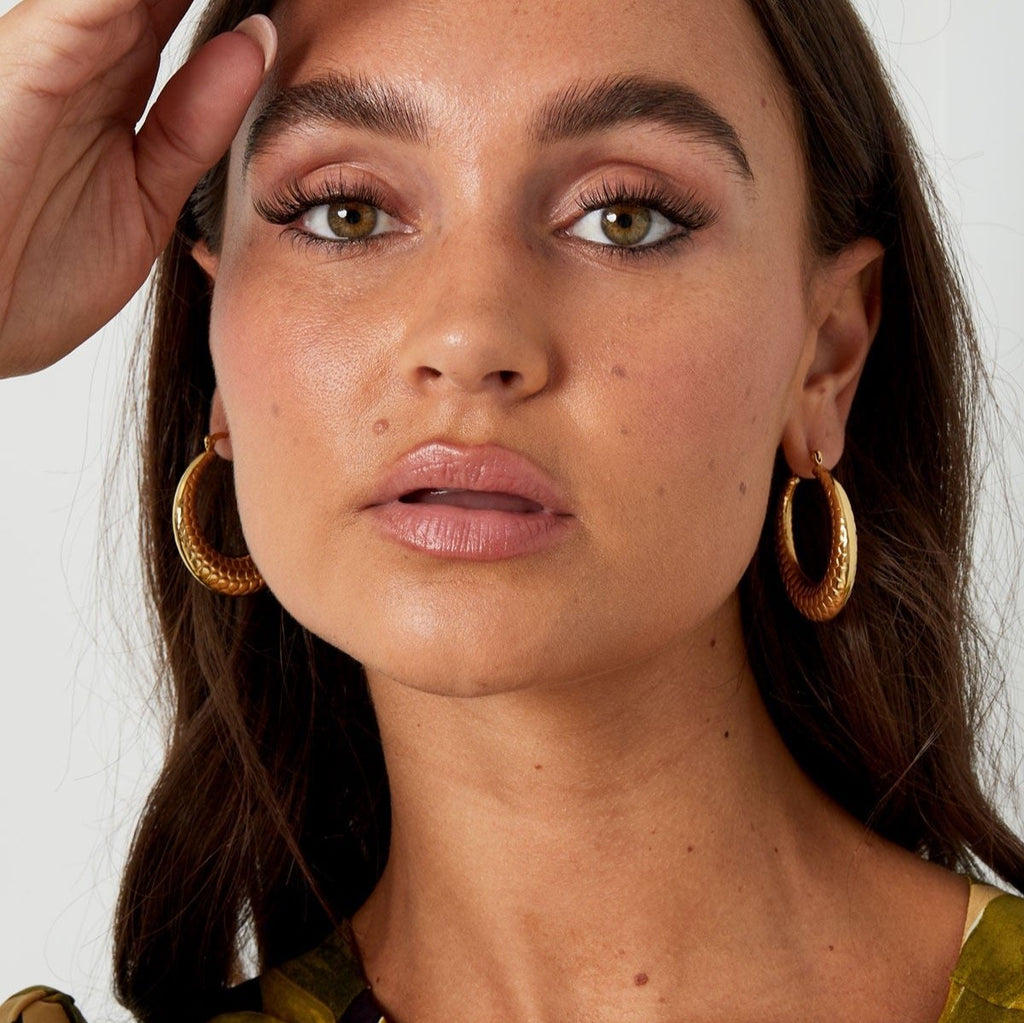 Python Circle Earrings