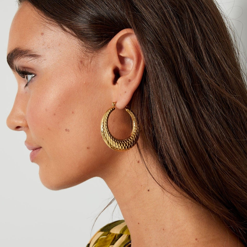 Python Circle Earrings