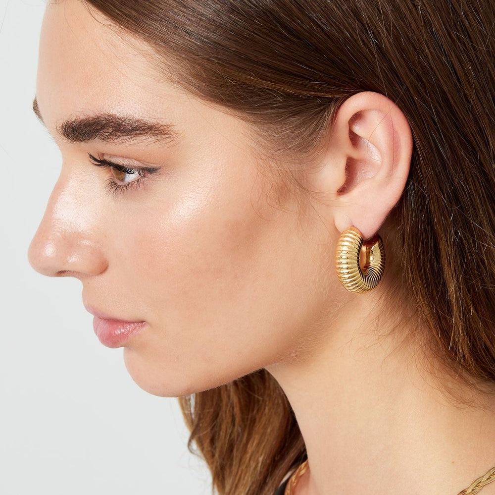 Chubby Knurled Earrings