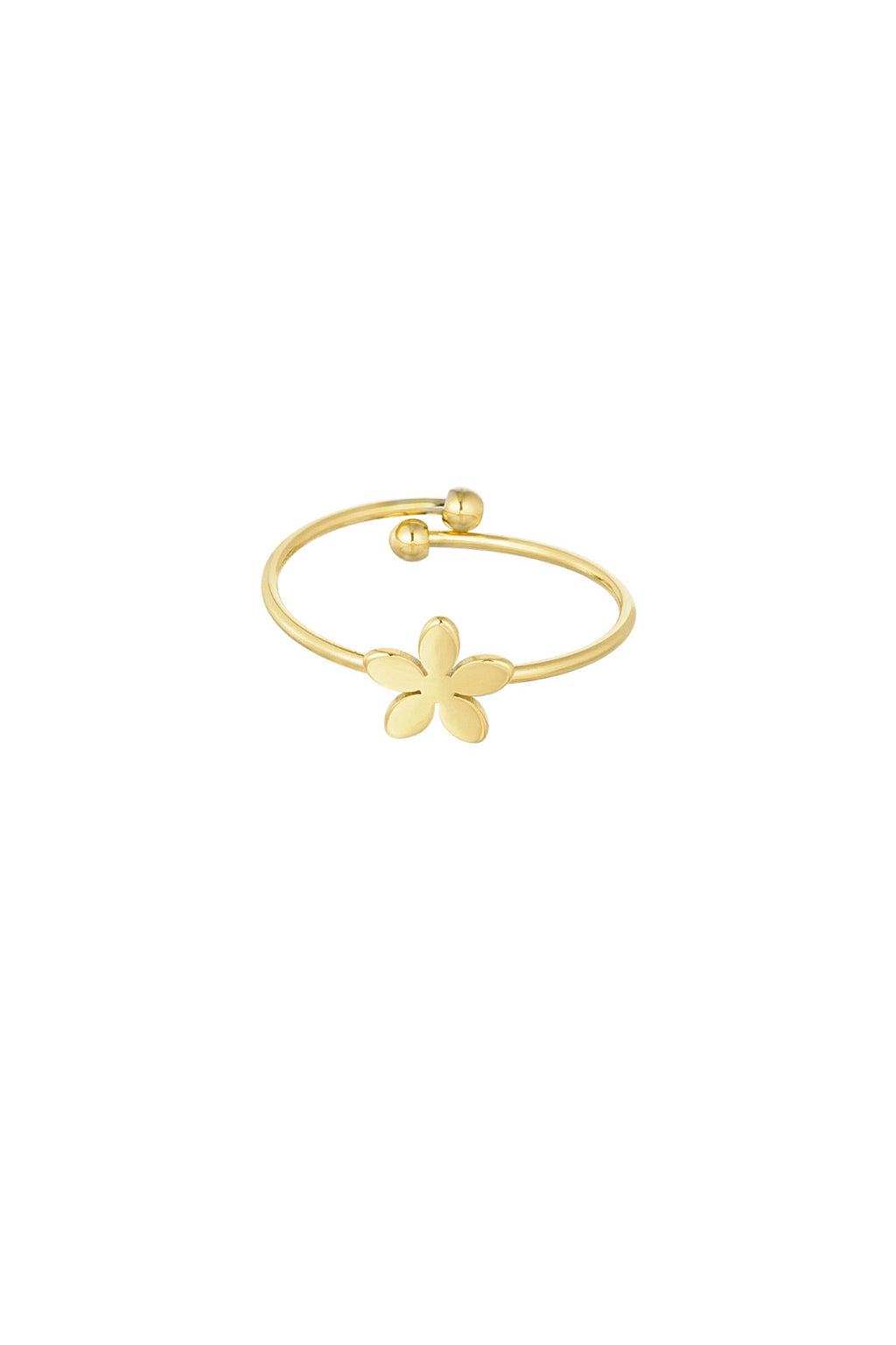 Anello regolabile con fiore