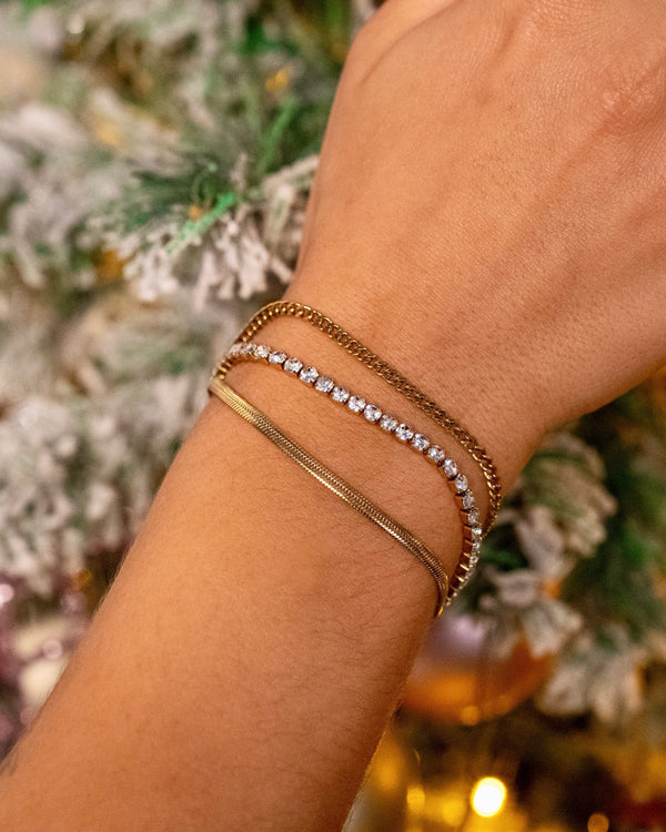 Triple Harmony Tennis Bracelet