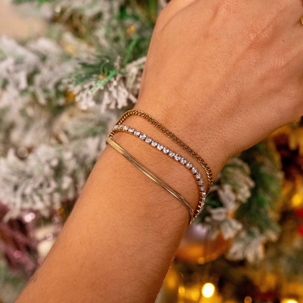 Triple Harmony Tennis Bracelet