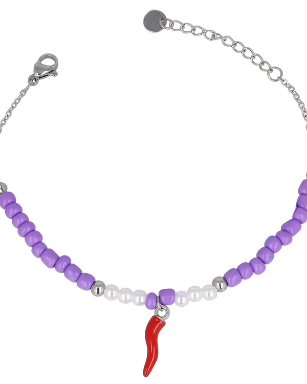 Colorful bracelet with horn