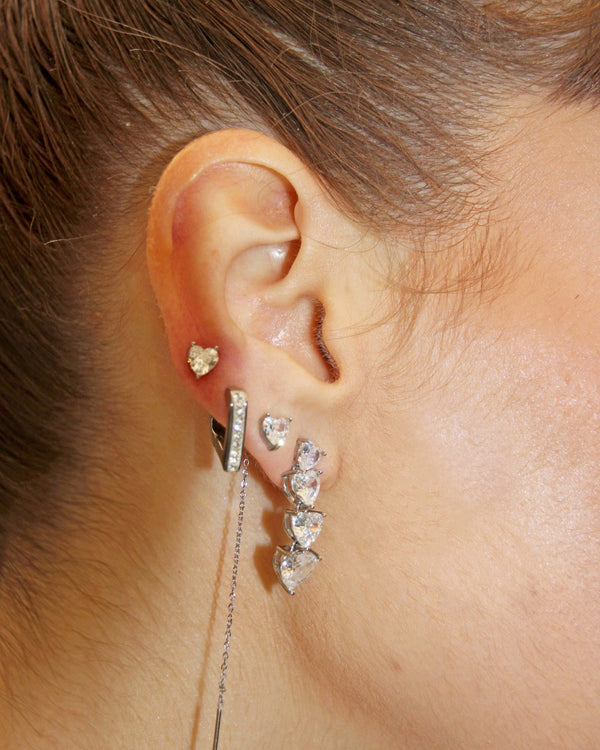 Crystal Heart drop earrings
