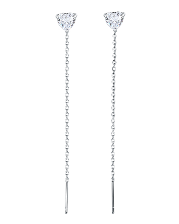 Crystal Heart drop earrings