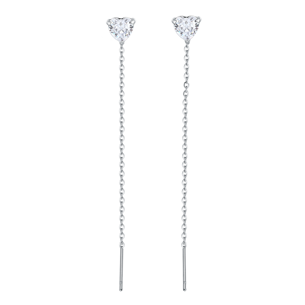 Orecchini saliscendi Crystal Heart