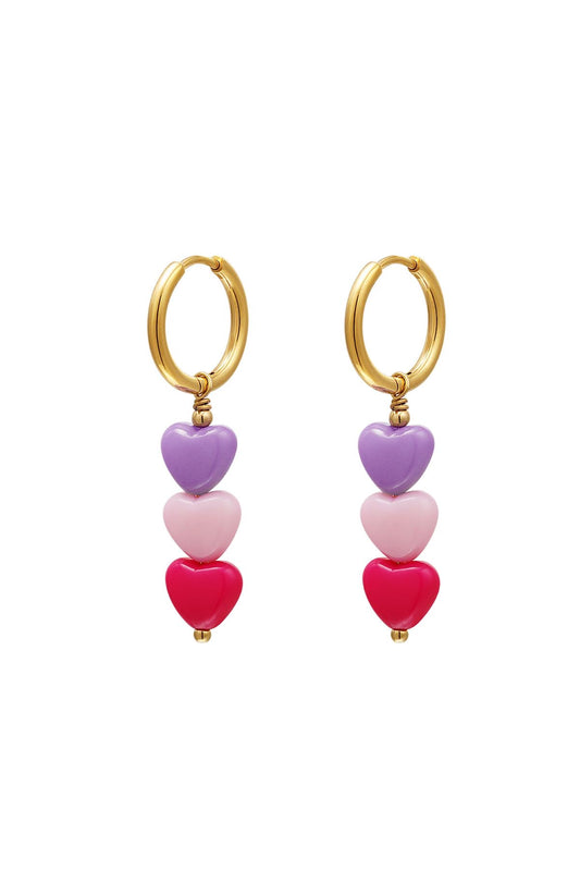 Orecchino Colorful Hearts - Atlantide Gioielli