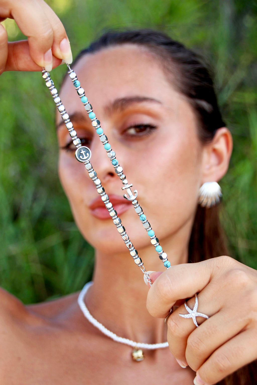 Bracciale con dadini e ancora