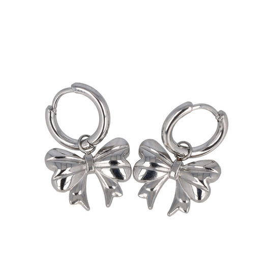 Bow Hoop Earrings