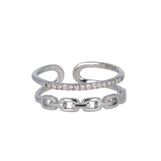 Double Sparkling Chain ring