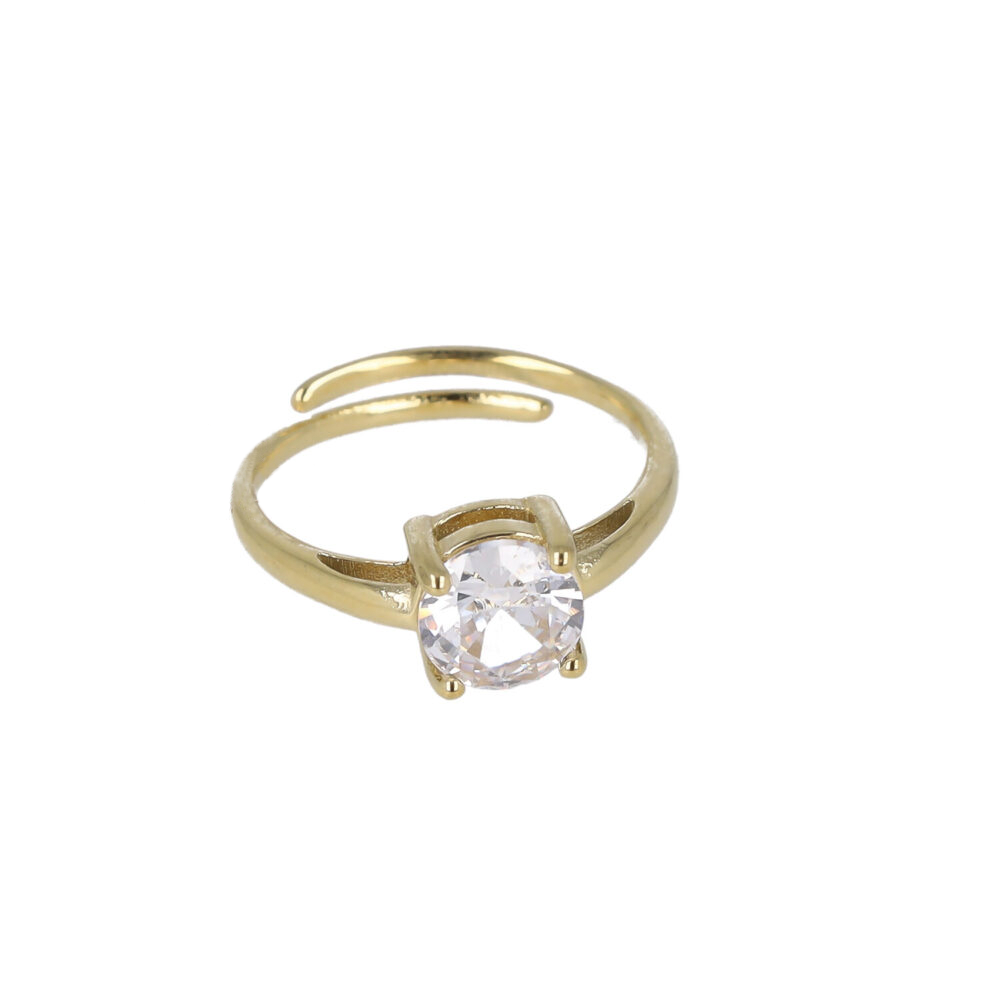 Anello punto luce con zircone incastonato