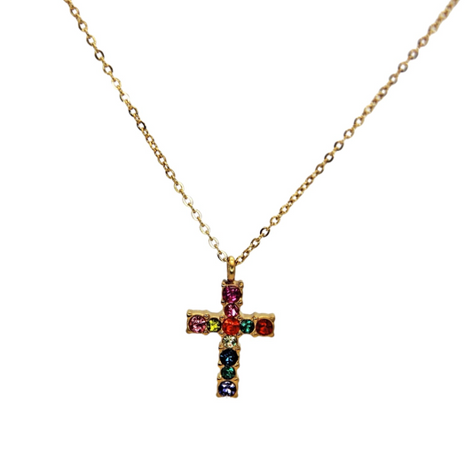 Collana Cross Multicolor