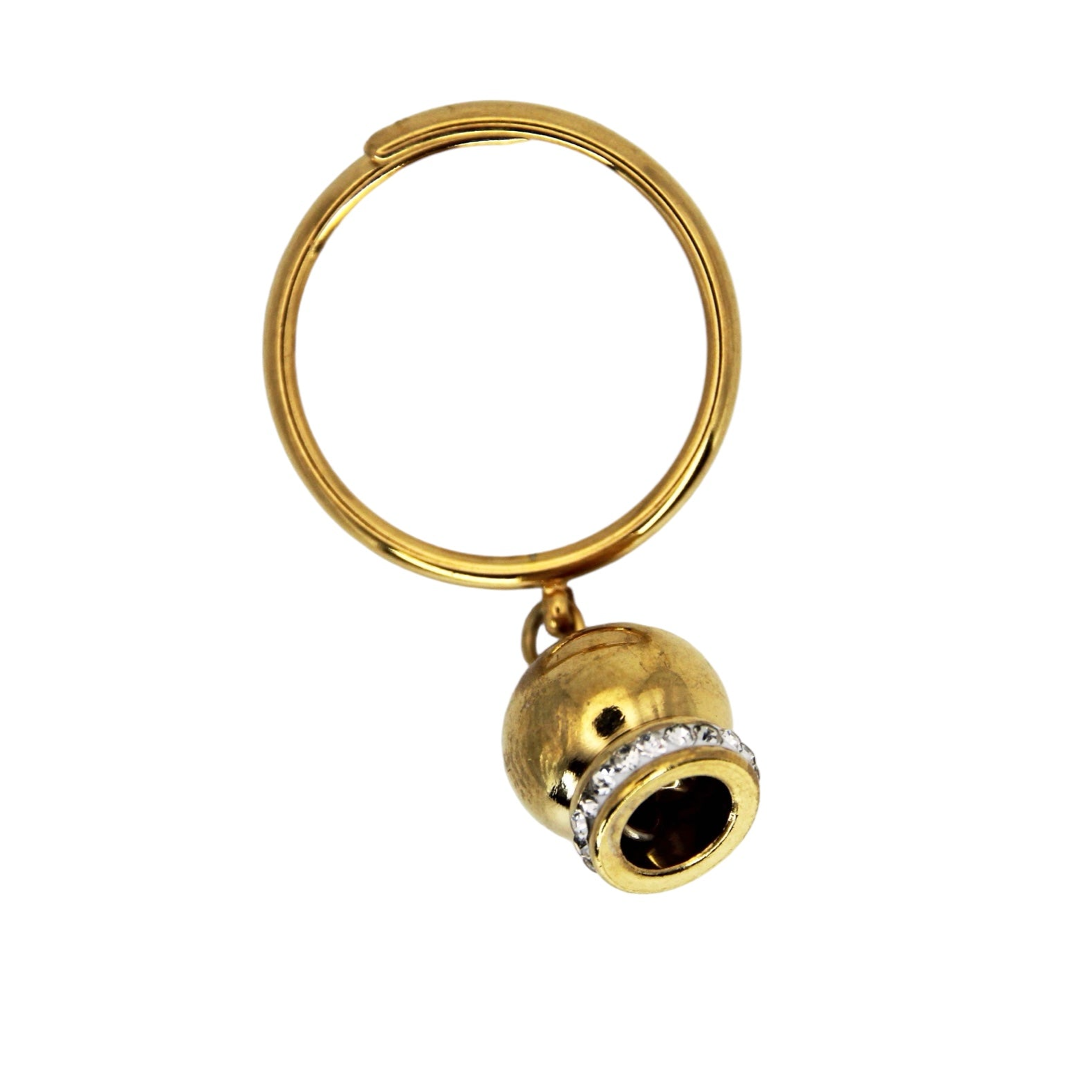 Bell Ring with Rhinestones