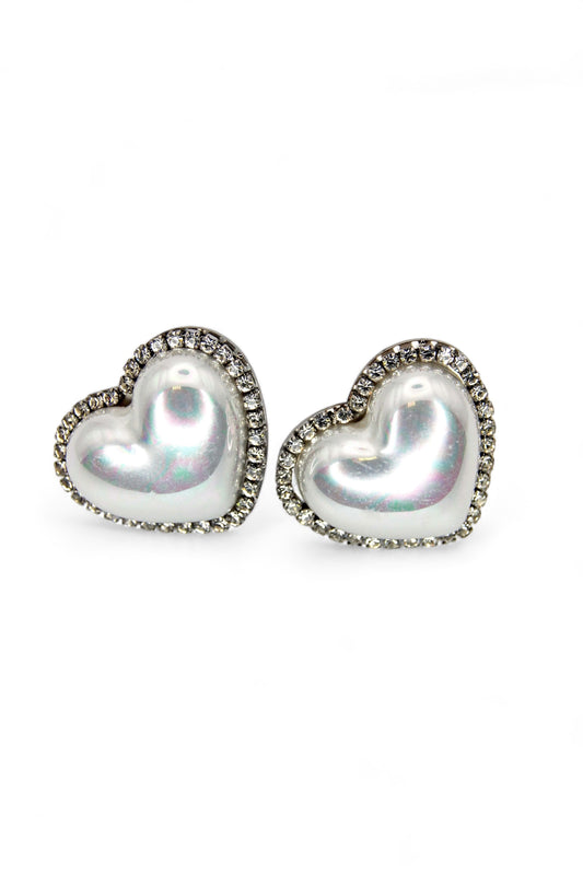 Orecchini Sparkling Pearl Heart