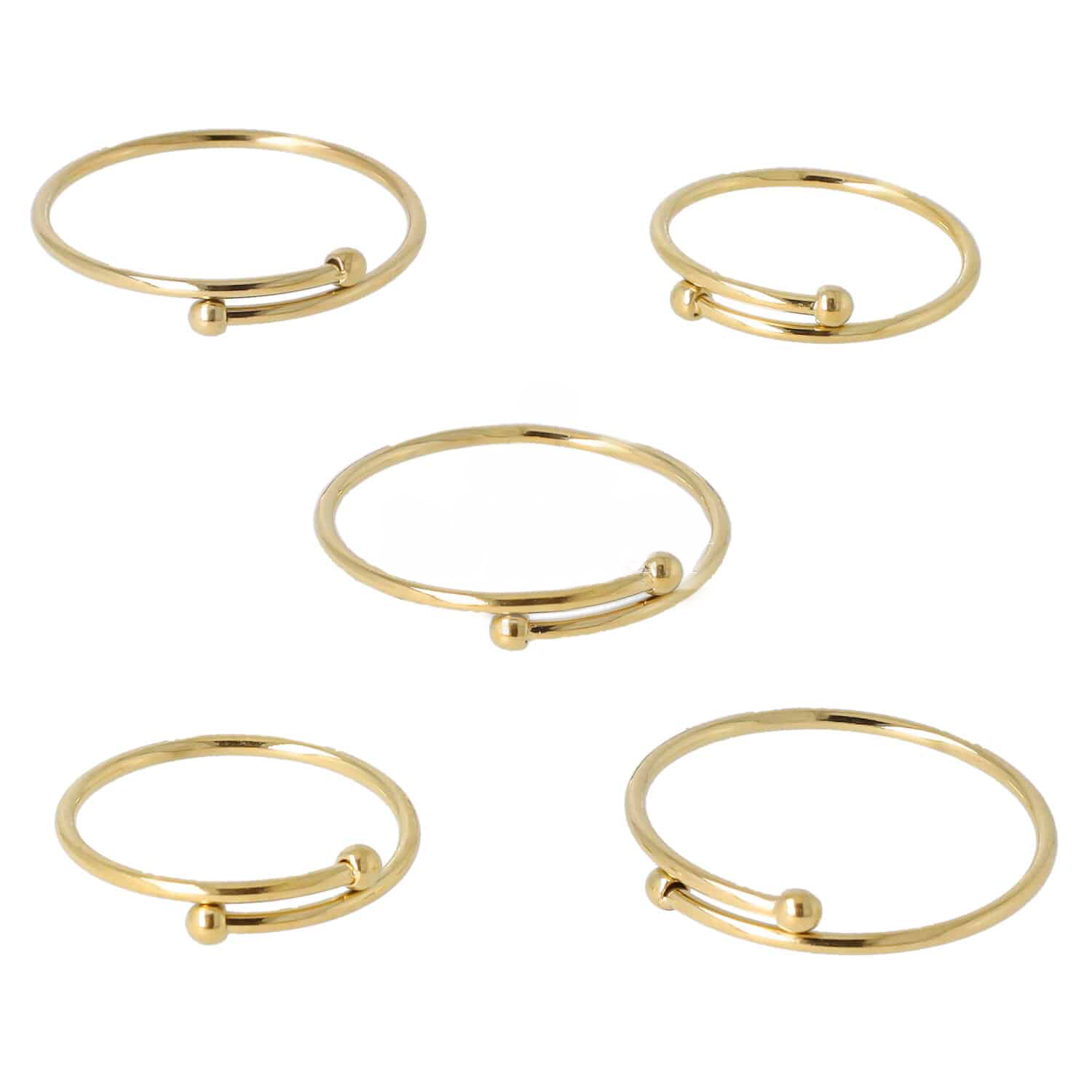 Set 5 fedine regolabili