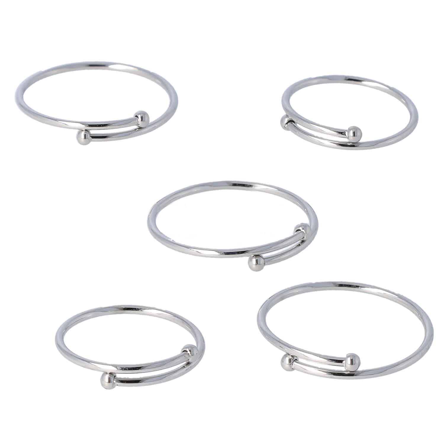 Set 5 fedine regolabili