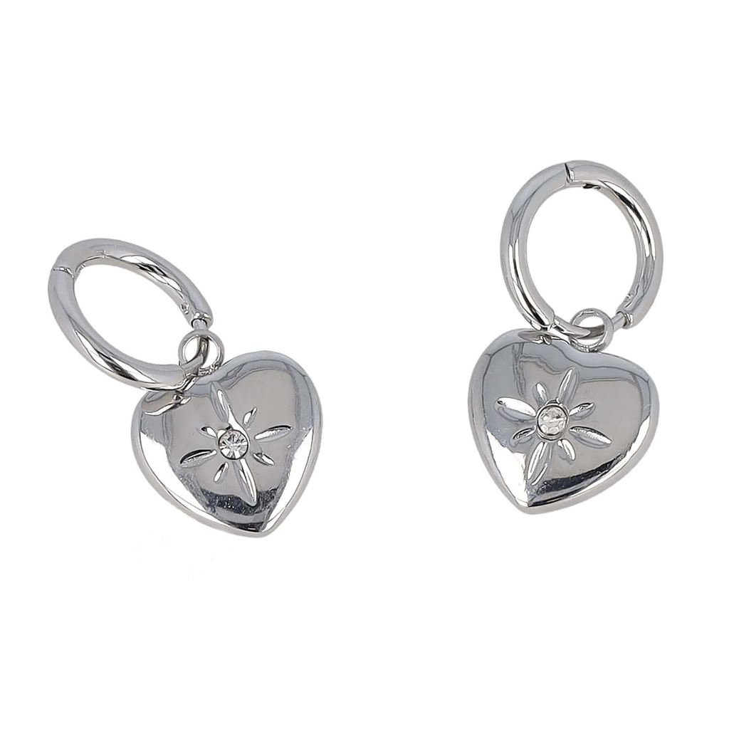 Sunshine Heart Hoop Earrings